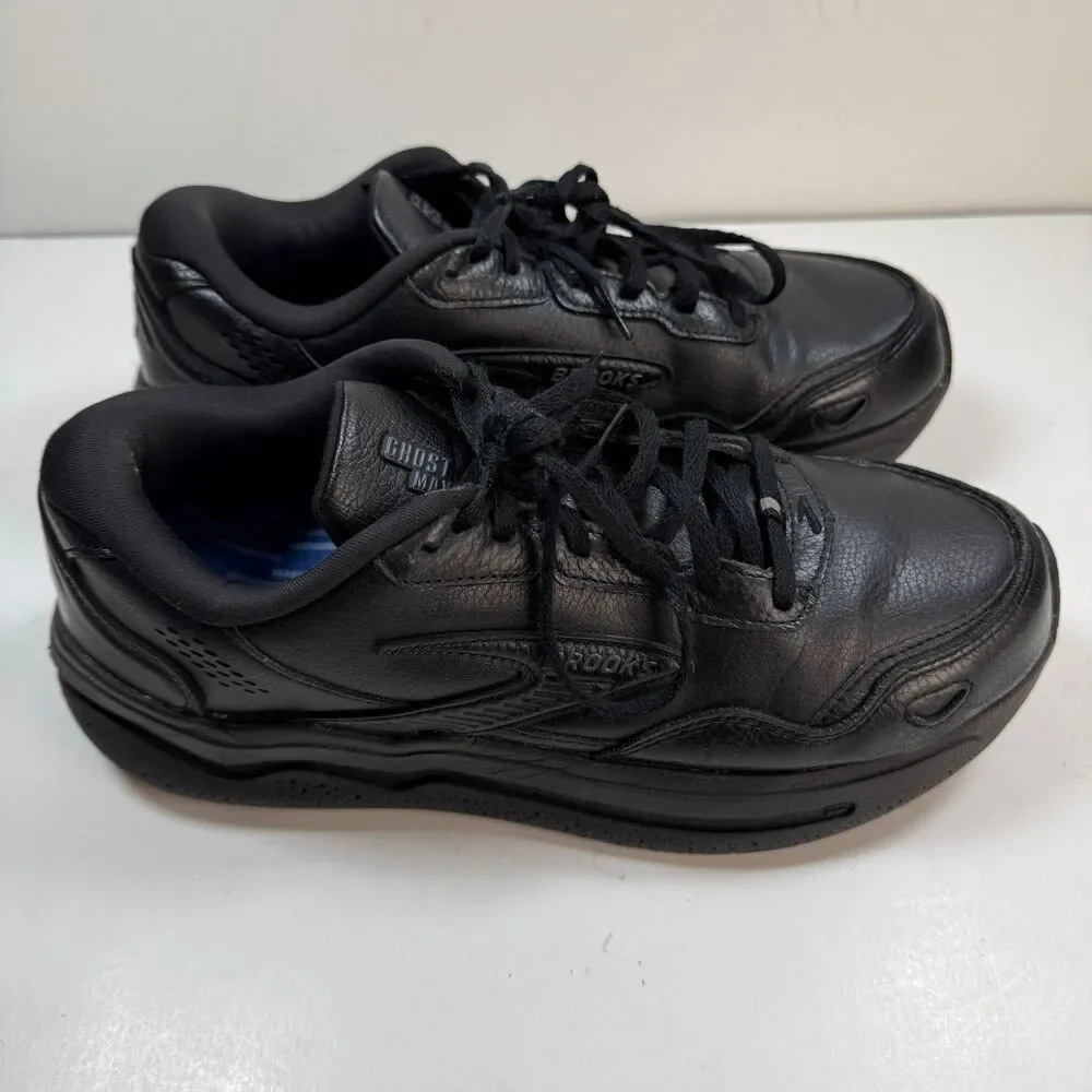 Brooks Ghost Max L 1104431D072 Mens US 10 D Running Shoes Black Leather Sneaker